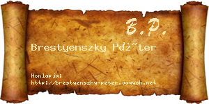 Brestyenszky Péter névjegykártya