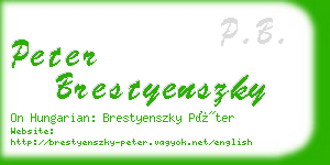 peter brestyenszky business card